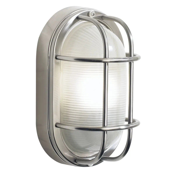 Ogrodowa lampa ścienna Salcombe SAL5244 szklana IP44 srebrna