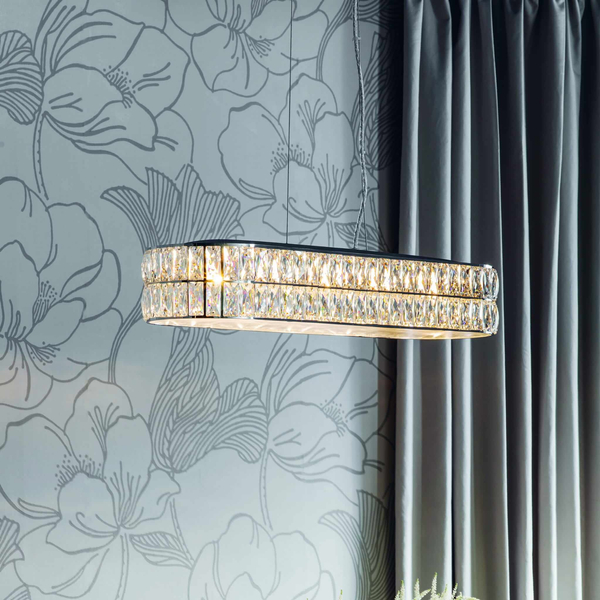 Wisząca lampa Verina 76514 Endon LED 5W 3000K kryształ przezroczysty chrom