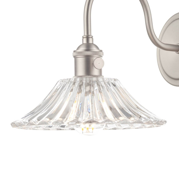 Lampa ścienna do jadalni Hadano HAD0761-04 Dar Lighting przezroczysta chrom