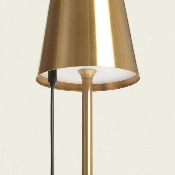 Stołowa lampa Boho ABR-LB-Z-RUSB Abruzzo metal USB dotykowa złota