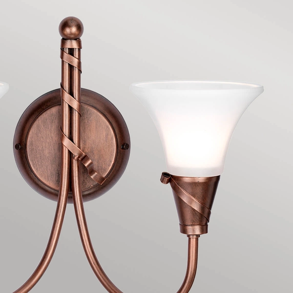 Ścienna lampa retro EM2-COPPER do przedpokoju miedziana