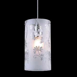 LAMPA wisząca SENSE MDM1673-1 Italux szklana OPRAWA zwis tuba kwiaty wzory flowers biały