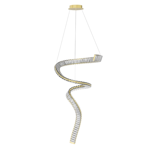 Wisząca lampa złota Charme designerska wstęga LED 60W złota