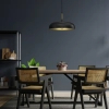 Kopułowa wisząca lampa LINCOLN MLP7898 do salonu metalowa czarna