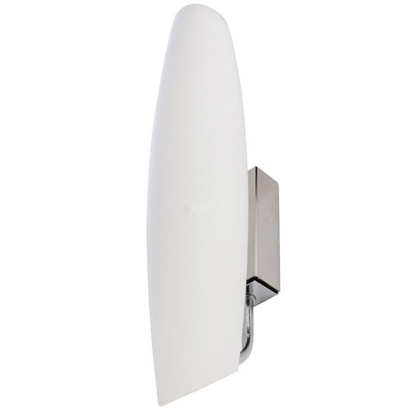 Szklany kinkiet pokojowy Ariel ścienna lampa podłużna biała