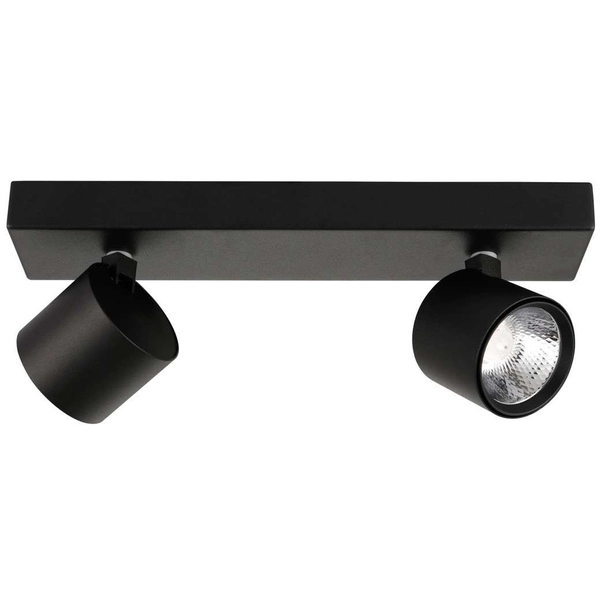 Sufitowa LAMPA plafon BONIVA SPL-2854-2B-BL Italux regulowana OPRAWA metalowe LED 10W 3000K reflektorki na listwie czarne