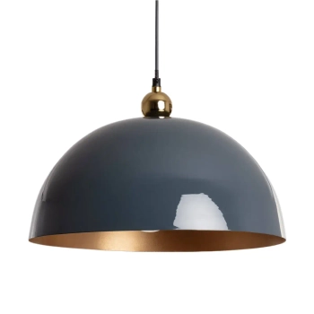 Kopułowa lampa wisząca Tramoto ABR-LWTR-E27 metalowa niebieska