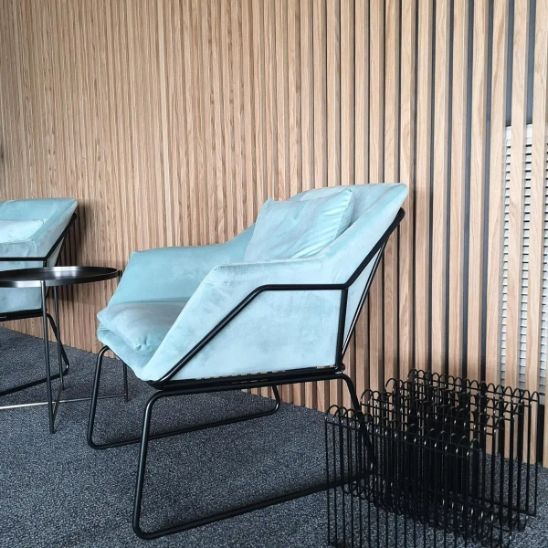 Fotel welur Fluence 25073-m Moos Home na stelażu metalowym miętowy