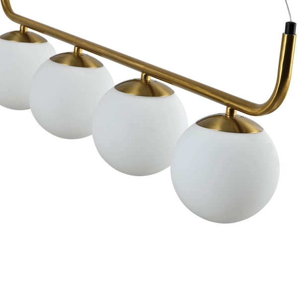 Zwisająca lampa Alisa LP-005/4L GD Light Prestige kule szklana złota biała