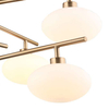LAMPA sufitowa FIORENZO MXM3661-6 BRO+W Italux metalowa OPRAWA szklana kulista sticks cumulus mosiądz biała