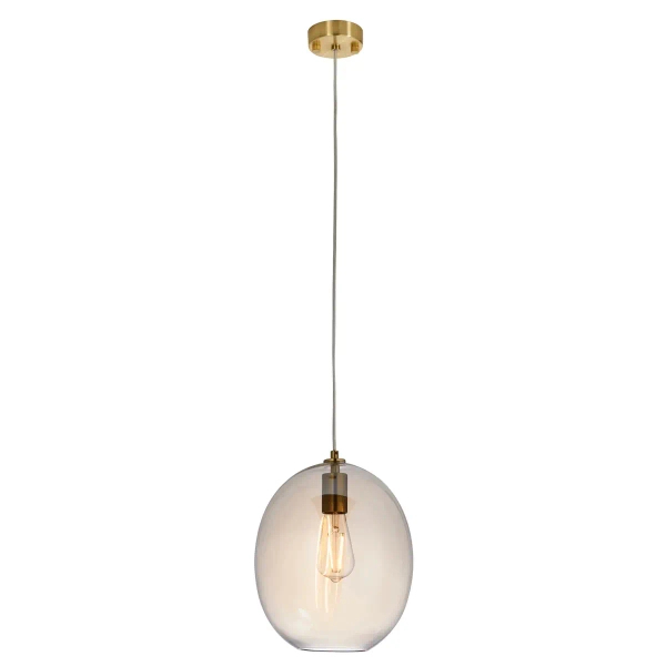 Szklana wisząca lampa L&-1106678 nad wyspę mosiądz przezroczysta
