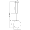 Kulista lampa wisząca NIKO GOLD ML0328  do jadalni kula złota