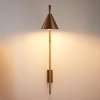 Metalowa lampa ścienna PRIMO gold ST-8538 gold do biura stożek złoty