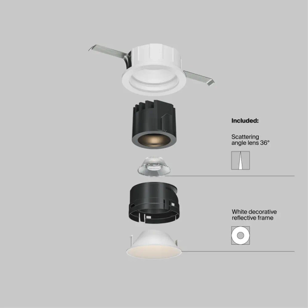 Ledowe oczko sufitowe Wise DL057-7W3K-W LED 7W 3000K biała