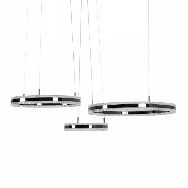 Żyrandol pierścieniowy ARKADIA ST-6376-40+60+80 tytanowy LED 285W 3000K ringi