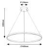 Lampa zwisająca ring Beliza 72344 LED 55W 3000K do salonu czarny
