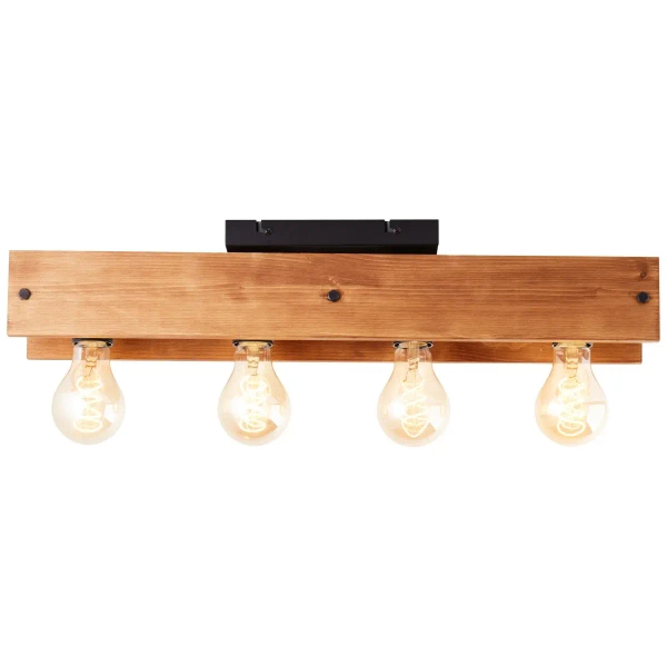 Drewniana lampa sufitowa Calandra 99450/76 belka brązowa czarna