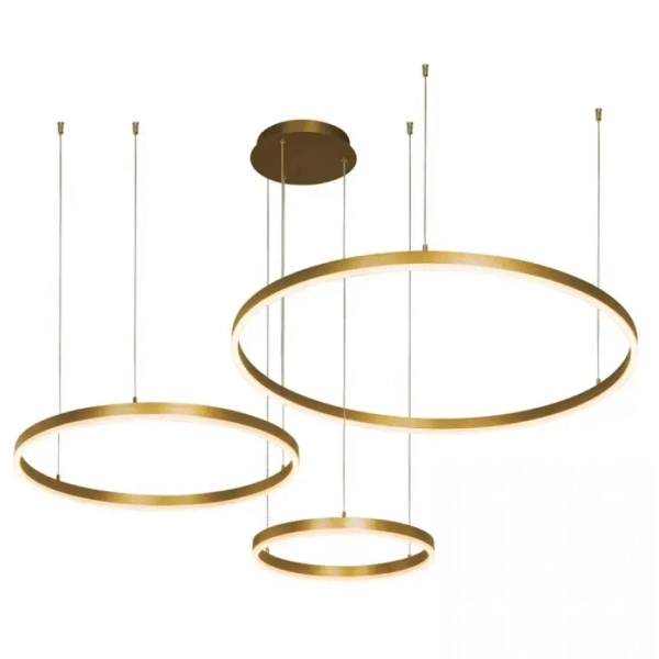 Regulowany potrójny żyrandol 1956-D LED 126W 3000K do salonu złoty