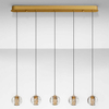 Wisząca lampa na belce CUYO LE44720 LED 16W 3000K balls złota przezroczysta
