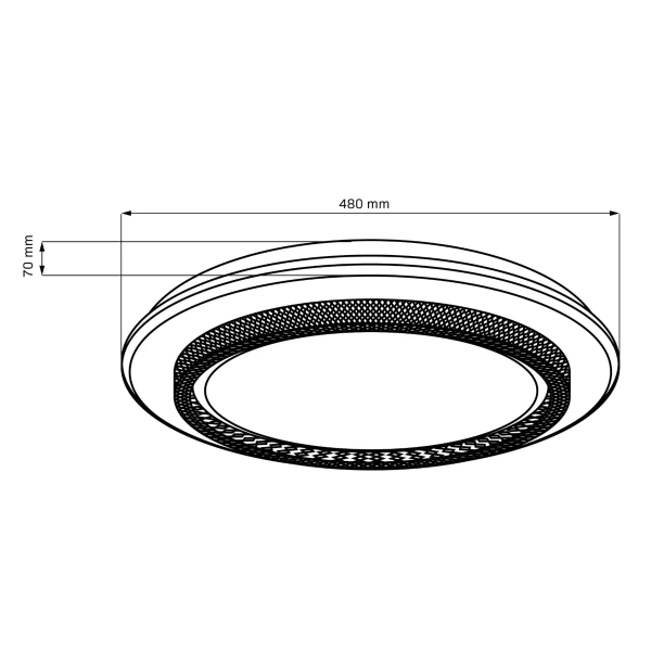 Sufitowa lampa z kryształkami ADELA 328816 LED 72W 3000-6000K IP44 biała