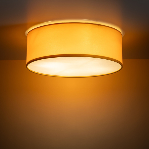 Owalna lampa nasufitowa Nicola 10154 do kuchni round żółta biała