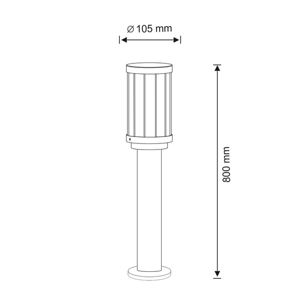 Słupek LAMPA ogrodowa FIORD 312327 Polux zewnętrzna OPRAWA stojąca outdoor IP44 czarny