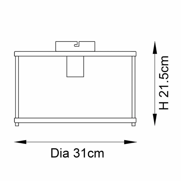 Sufitowa lampa do jadalni Hopton 101540 Endon szkło czarna przezroczysta