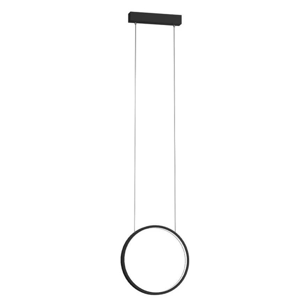 Wisząca lampa nad stół Agaro 5307 Shilo LED 9W 4000K pierścień ring metal czarna