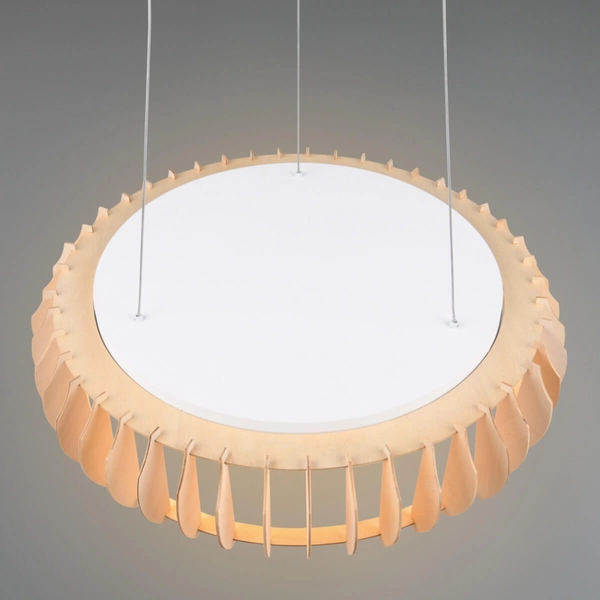 Żyrandol salonowy Monte R32171930 LED 40W 3000-6500K pilot drewno biały