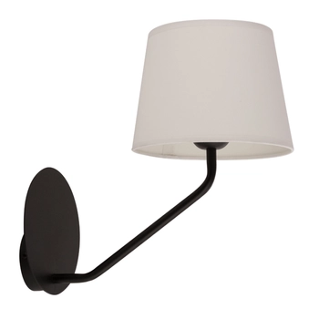 Abażurowa lampa ścienna Lizbona 32114 do sypialni biała czarna