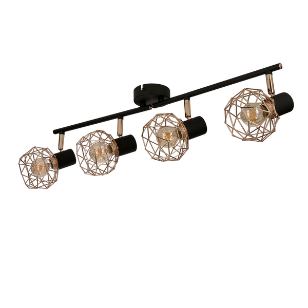 Lampa sufitowa do salonu Acrobat 94-66657 Candellux koszyczki druciane czarne