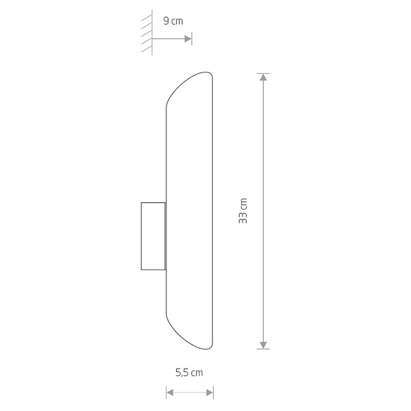 Loftowa LAMPA ścienna EYE WALL 7994 Nowodvorski metalowa tuba czarna