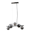Molekułowa lampa wisząca Canello PND-406007-5A-BCR Italux metal szkło czarny chrom