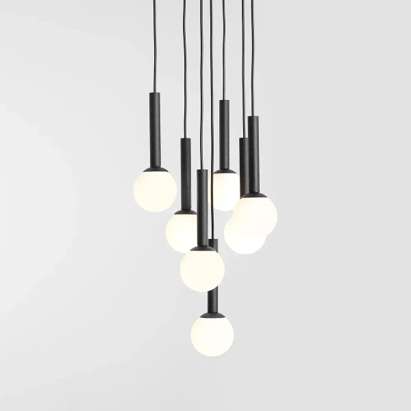 Lampa wisząca Riu 7 1117T1 Aldex kasakda balls kule czarne