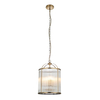 Zwisowa lampa na łańcuchu Lambeth Ribbed 106711 szklana mosiądz