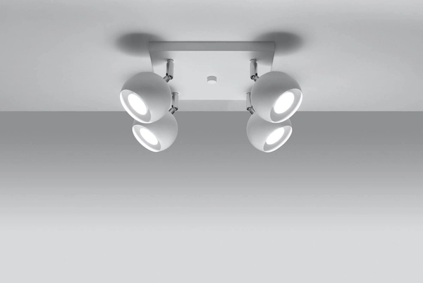 Plafon LAMPA sufitowa SL.0440 kwadratowa OPRAWA regulowane kule balls białe