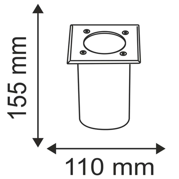 Najazdowa LAMPA ogrodowa COMETA 300546 Polux kwadratowa OPRAWA zewnętrzna IP65 outdoor wpust satyna