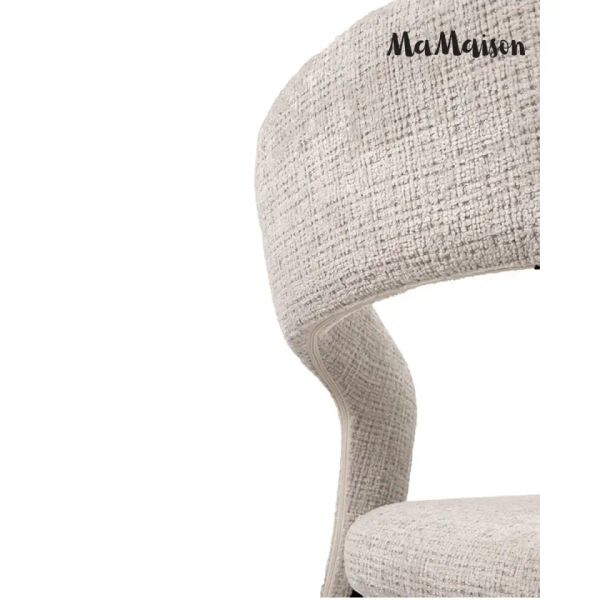 Tapicerowane krzesło KOS MM1501100299 beżowe taupe tkanina 45cm