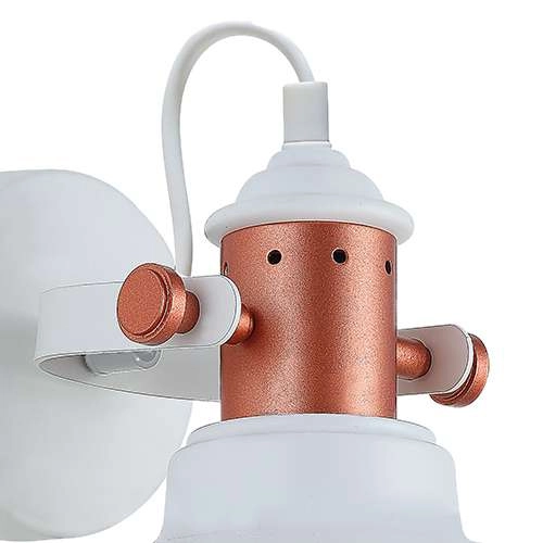 Kinkiet LAMPA ścienna TREPPO MBM-2987/1 W Italux industrialna OPRAWA regulowana loft biała