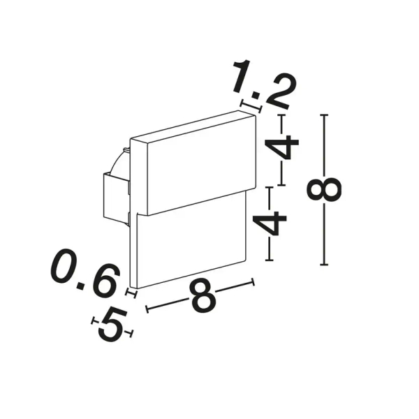 Oprawa elewacyjna LESSON beżowa LE-52017 kwadratowa LED 1x2W 3000K IP65 do ogrodu