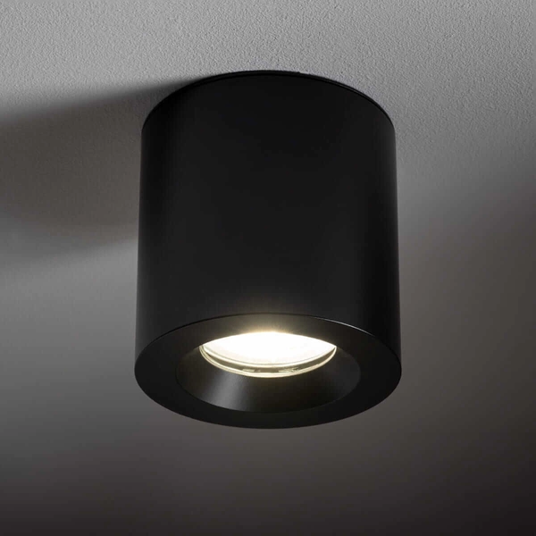 Lampa sufitowa łazienkowa Ceara 10714 IP44 tuba oczko punktowa czarna