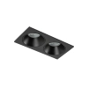 Podwójny downlight sufitowy Prisma 10579 prostokąt czarny