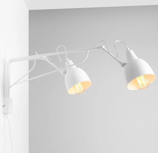 Regulowana lampa ścienna Soho 1002D 2-punktowa biała