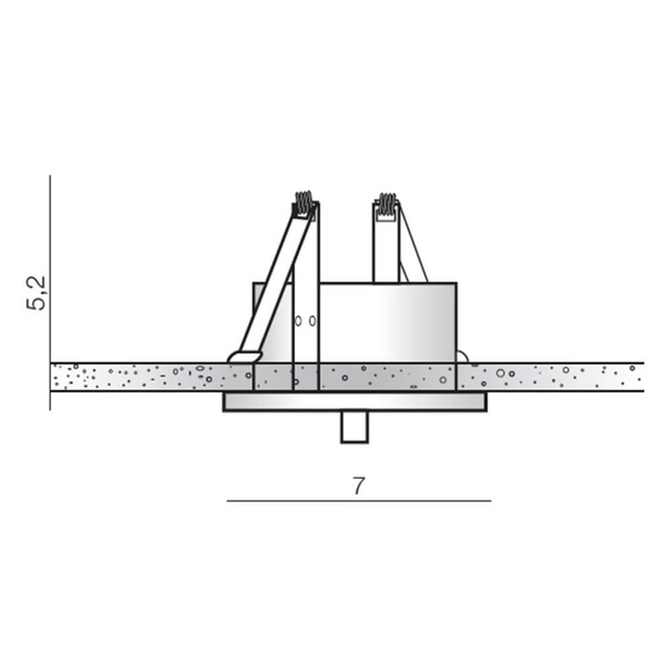 Osłona wpuszczana do lampy zwieszanej CANOPY AZ5451 na przewody biały