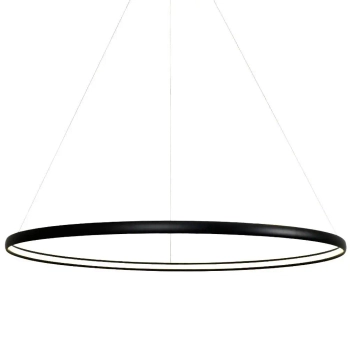 Nowoczesna lampa wisząca Carlo do sypialni LED 38W 4000K czarna