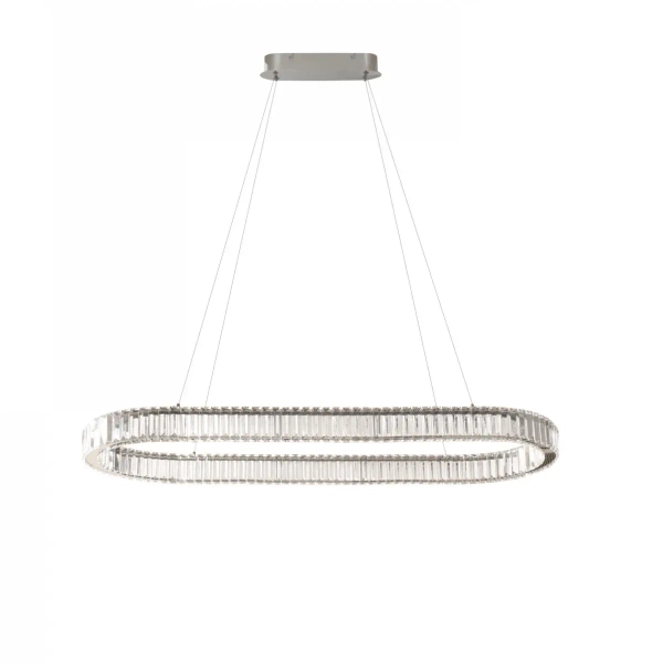 Kryształowa lampa wisząca 2p do jadalni SPARK LED 71W 3000-6000K AZ6710 chrom aluminium