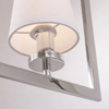Abażurowa LAMPA wisząca LONDON P01007WH Cosmolight prostokątny ZWIS metalowy chrom