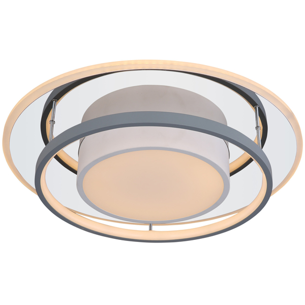 LAMPA sufitowa LEOLA 48017-60R Globo metalowa OPRAWA okrągła LED 60W 3000K - 6000K z pilotem biała