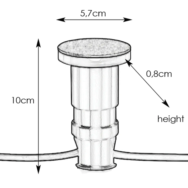 Spot z płytką górną Garden 106935 Markslojd LED 3W 3000K okrągły czarny