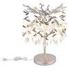 Stołowa szklana lampa Queena 64138TS do sypialni kryształki srebrne